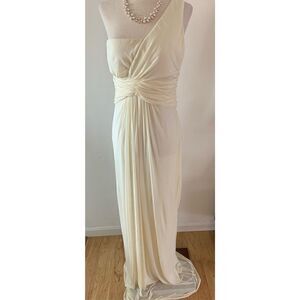 Bcbg off white long maxi dress size small bridesmaid or made of honor wedding